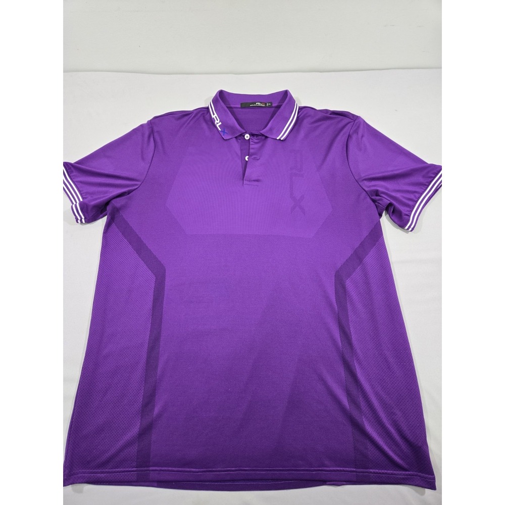 RLX Polo Ralph Lauren purple mesh golf polo shirt, Size XL